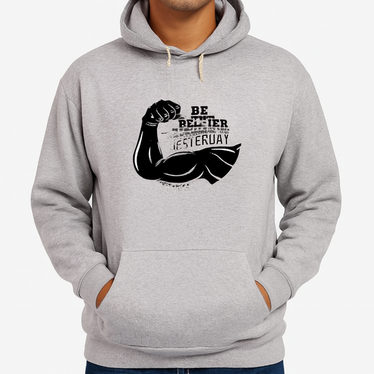 New Summer Collection Full Grey Hoodie GYM Printed For Men And Boys (Extra Large)
